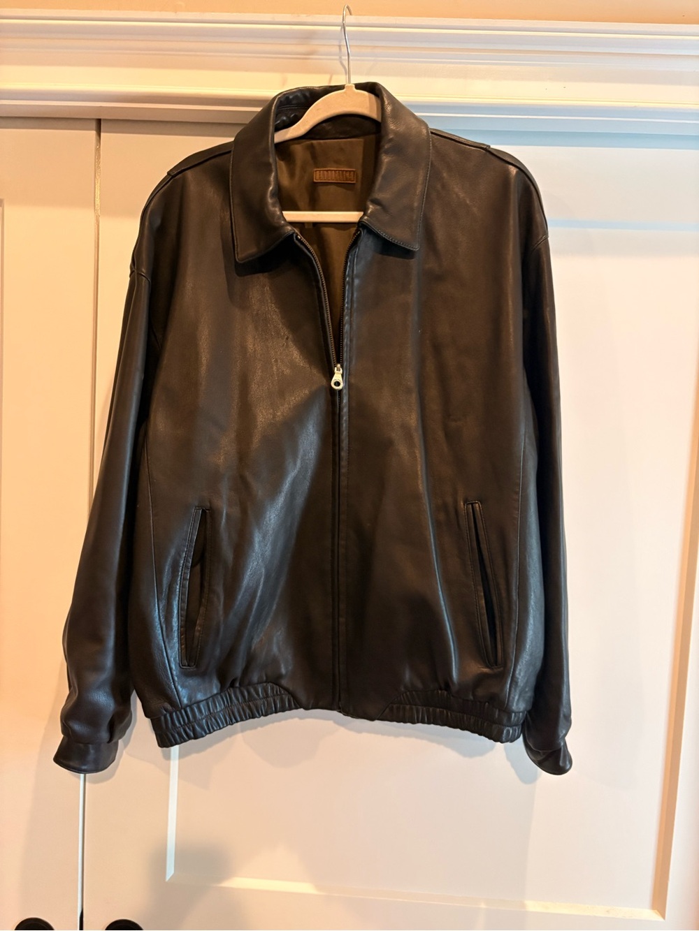 Endurance Classic Black Leather Zip Jacket - Men